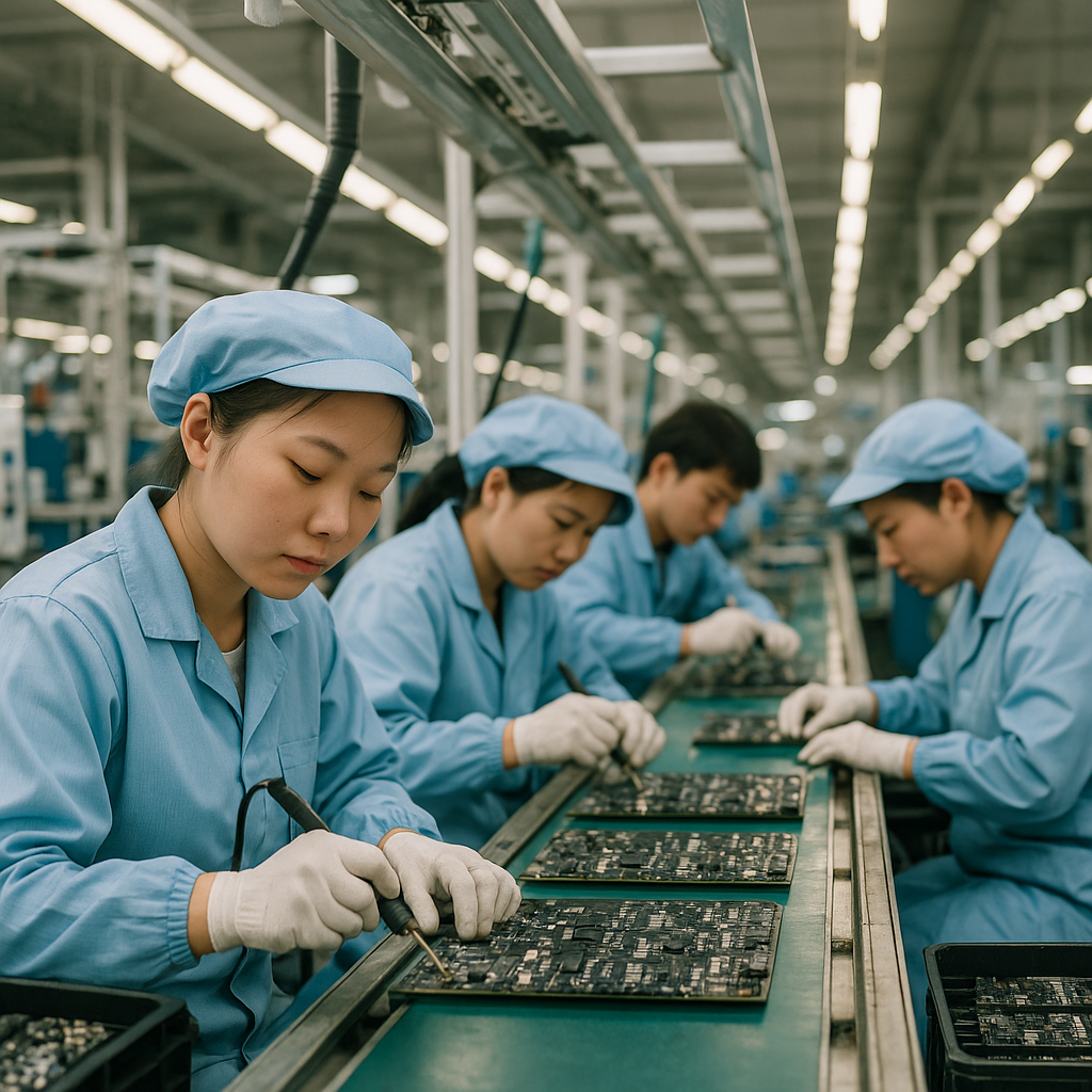 electronics manufacturing factory assembly line